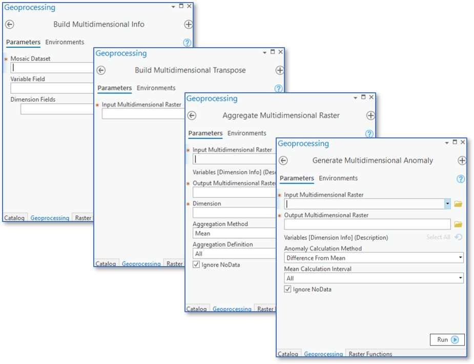 Multidimensional geoprocessing tools