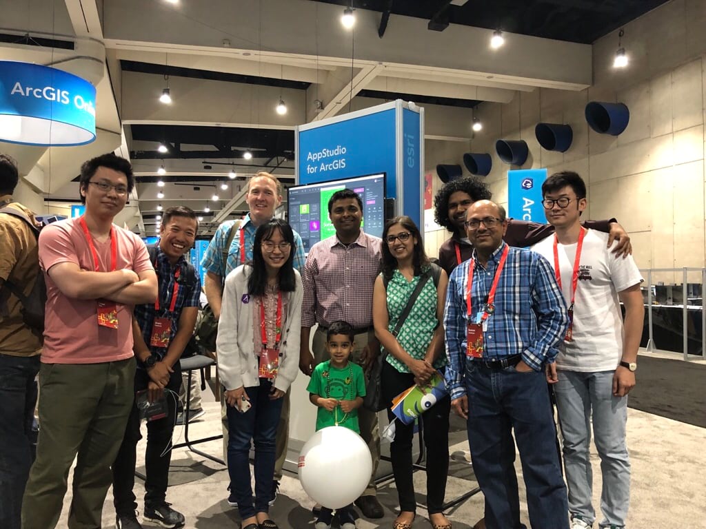 Some of the AppStudio for ArcGIS Team members (including the little one) Some of the AppStudio for ArcGIS Team members (including the little one)