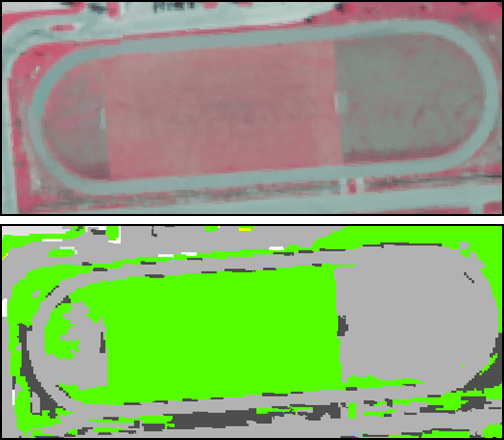 Multispectral source image and resulting classmap