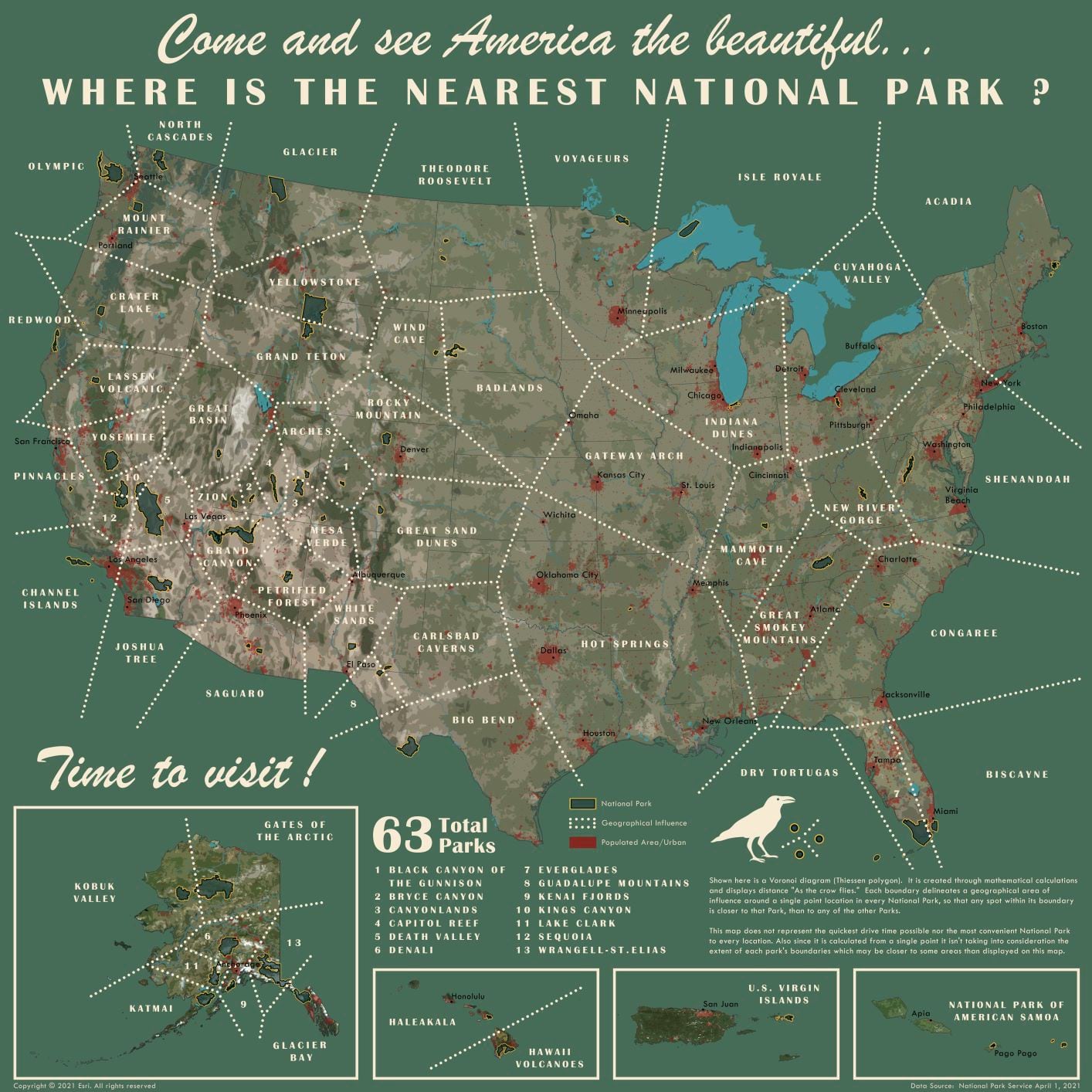 Where is the nearest National Park map