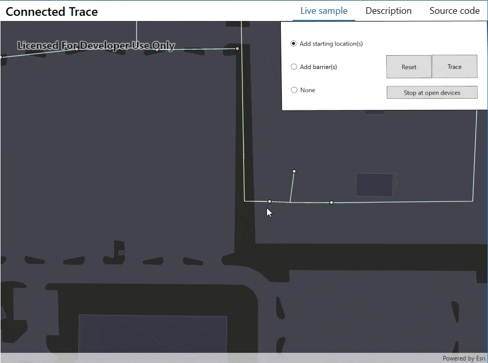 utility network connected trace utility network connected trace