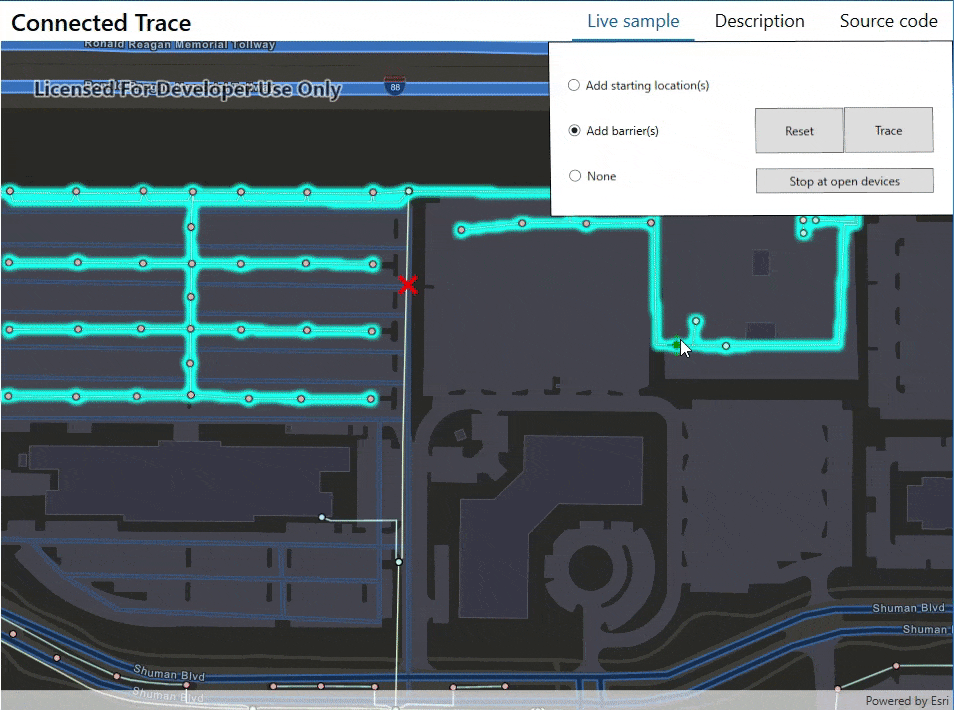 Utility Network connected trace stop at terminal Utility Network connected trace stop at terminal