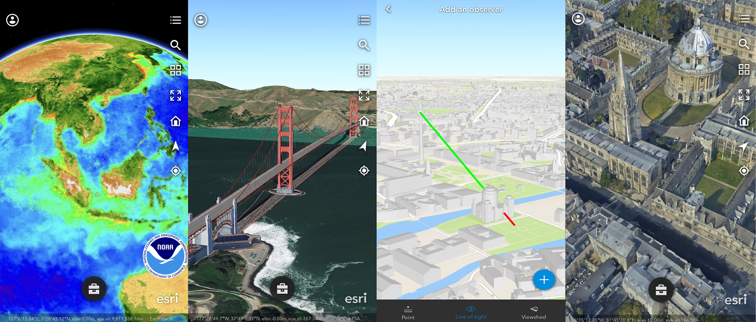 Browse 2D and 3D contents in ArcGIS Earth Mobile