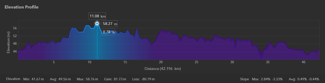 The Elevation Profile generated in ArcGIS Earth