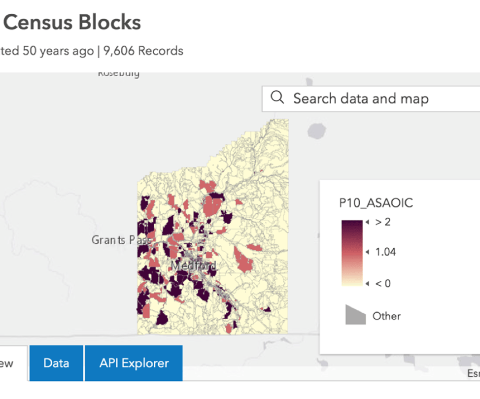 Census block layers. Census block layers.