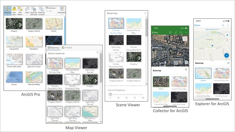 Basemap gallery examples