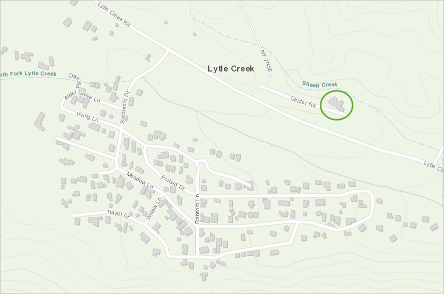Locate the Lytle Creek Community Center