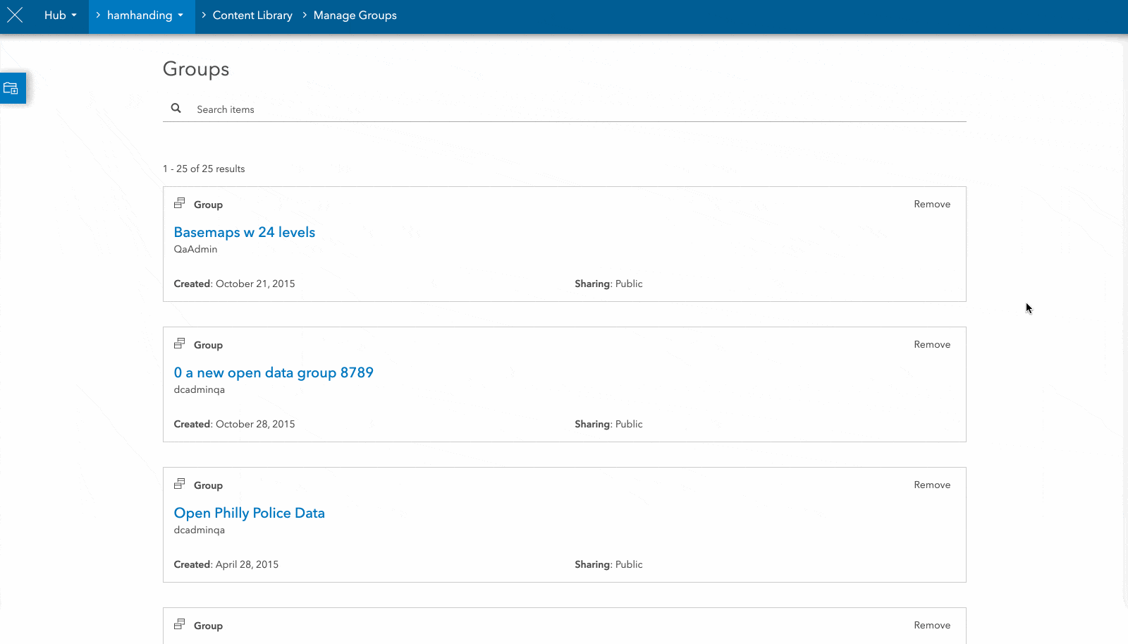 Animation of adding and removing groups with the new groups manager