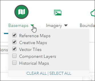 Basemap categories