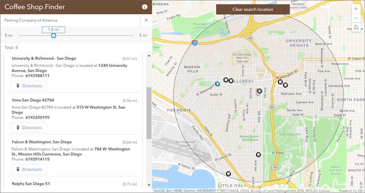 Nearby configurable app