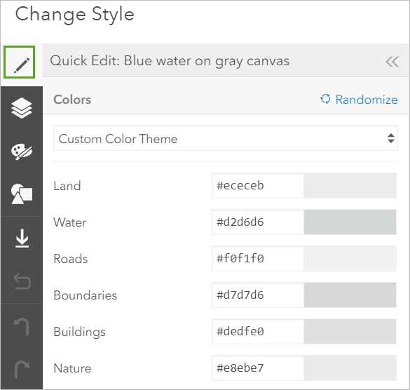 Change Style with Quick Edit pane opened