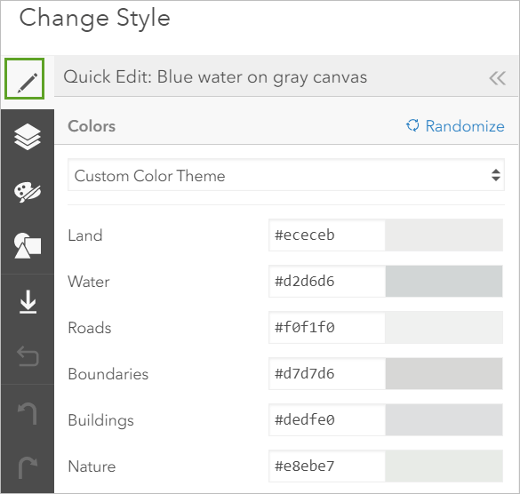 Change Style with Quick Edit pane opened Change Style with Quick Edit pane opened