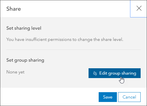 Edit group sharing