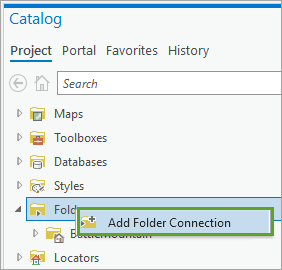 Add folder connection