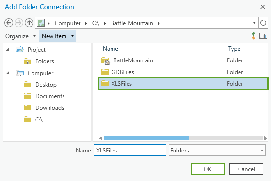 Select folder location Select folder location