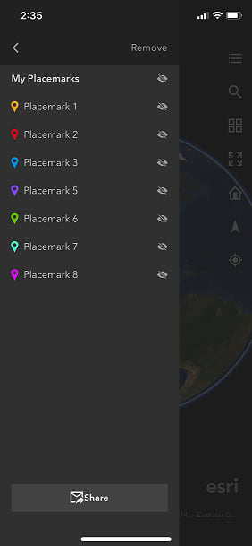 Save placemarks as a KMZ file Save placemarks as a KMZ file
