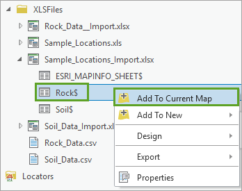 Add worksheet to map