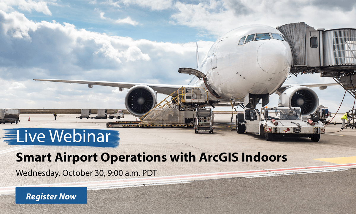 why you need arcgis indoors join our live webinar on smart airport operations