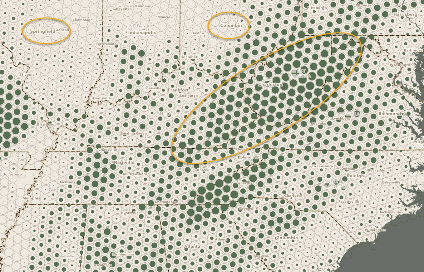 Forest cover map