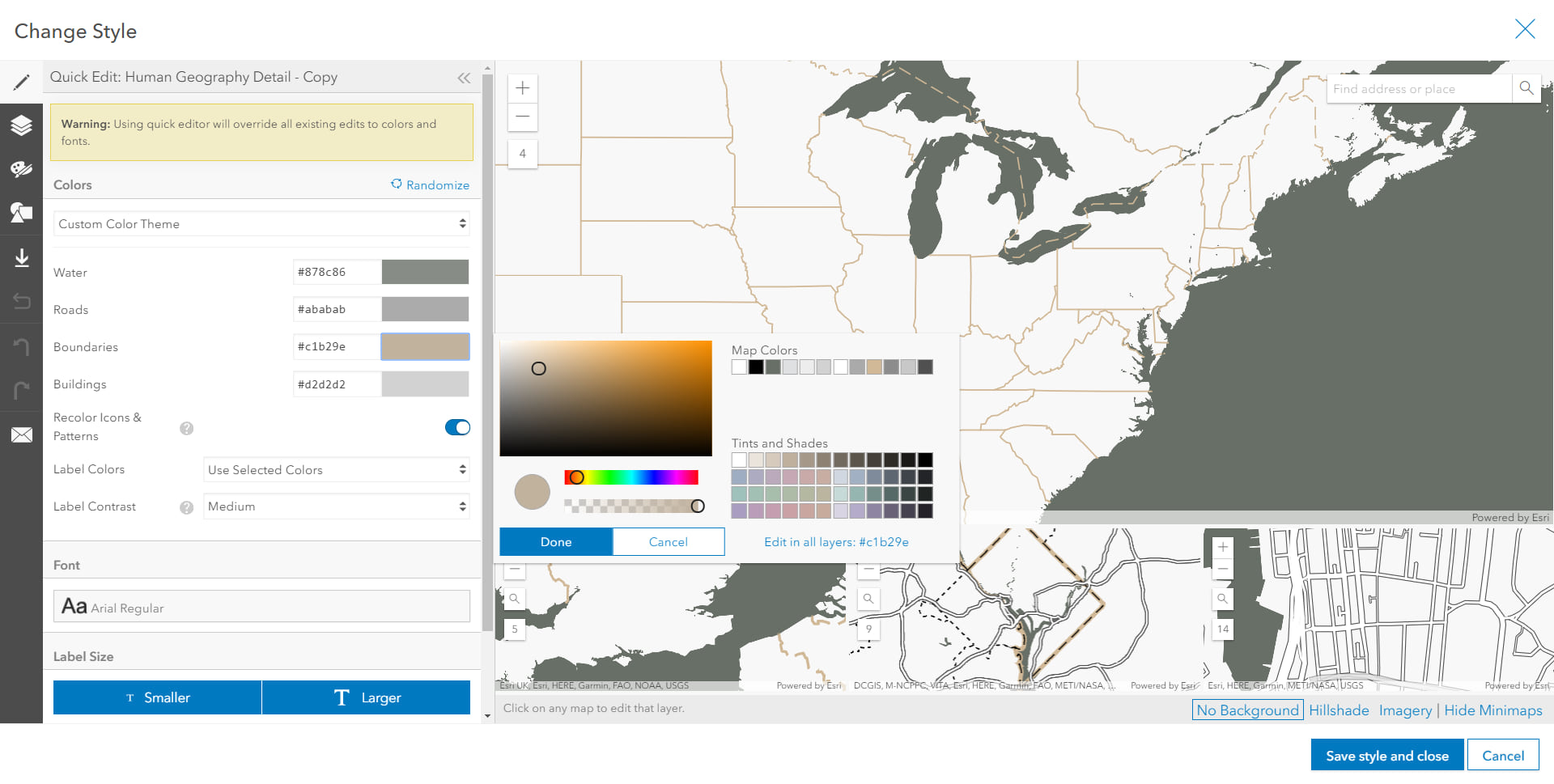 Vector Style Tile Editor