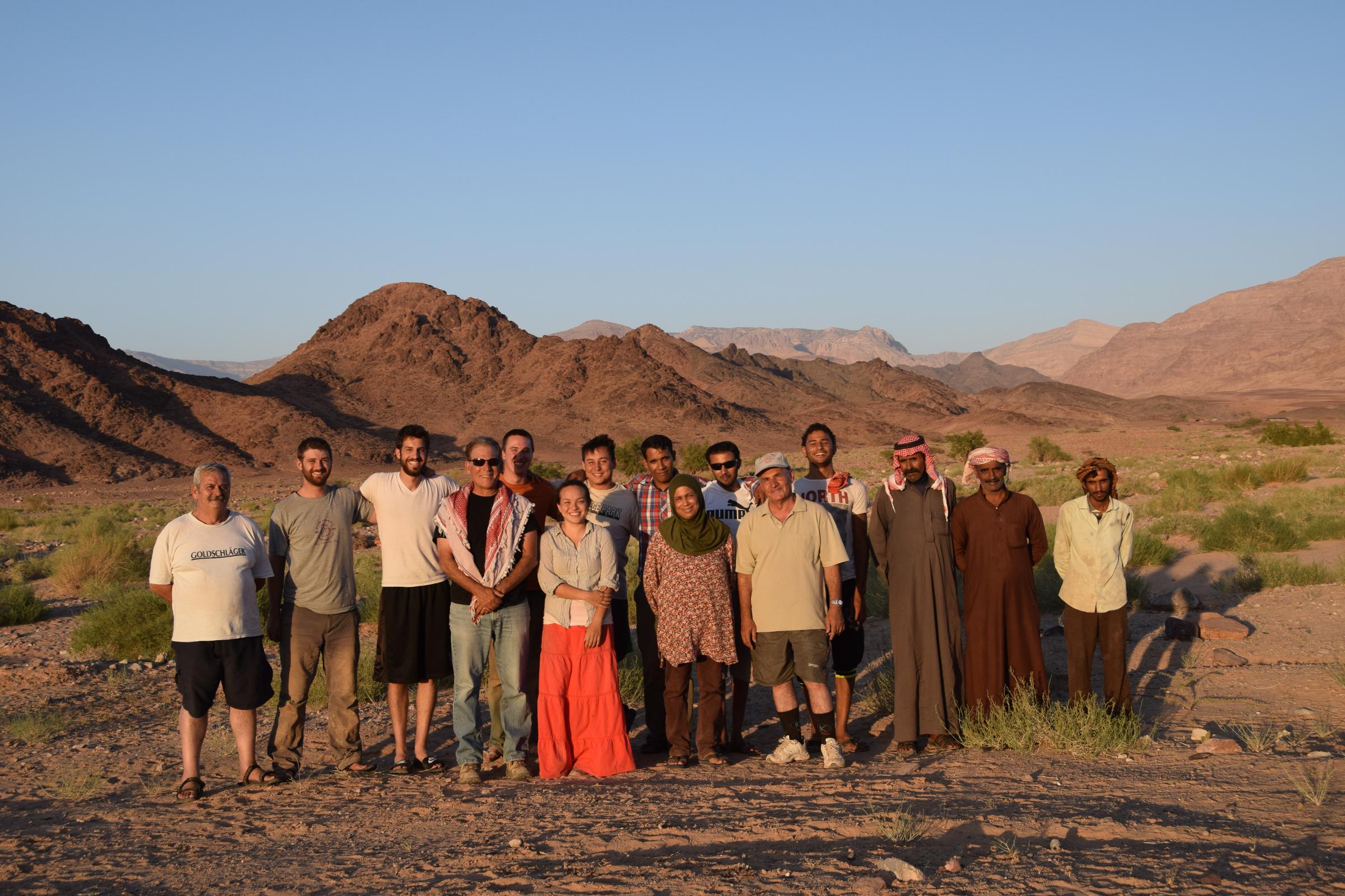 Members of the Edom Lowlands Regional Archaeology Project or ELRAP team