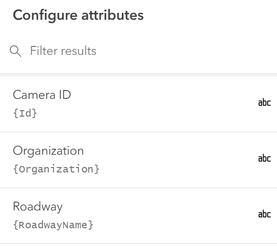 configure attributes panel configure attributes panel