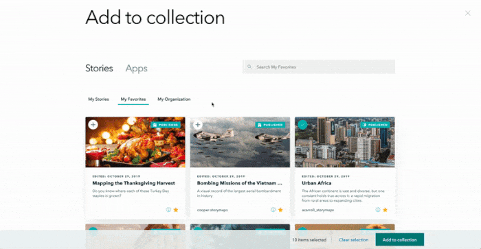 Collection builder