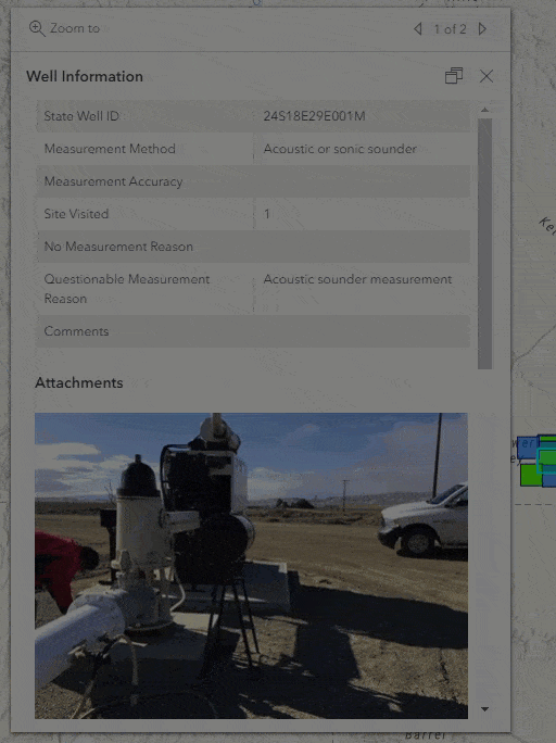 GIF displays pop up configured with two embedded images and two attribute tables GIF displays pop up configured with two embedded images and two attribute tables