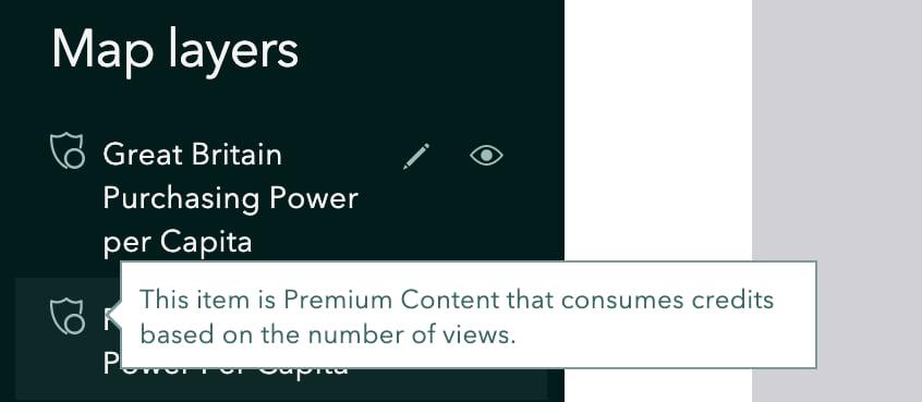 Premium content layer badge