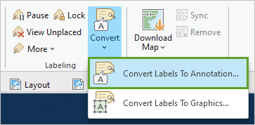 Convert Labels To Annotation on the ribbon