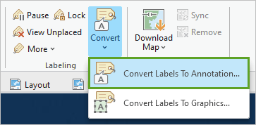 Convert Labels To Annotation on the ribbon Convert Labels To Annotation on the ribbon