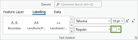 Text color picker on the ribbon Text color picker on the ribbon