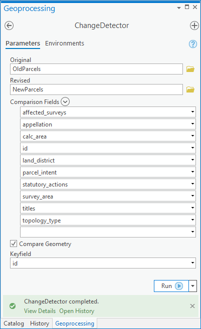 Choosing the attributes and geometry to be considered. Choosing the attributes and geometry to be considered.