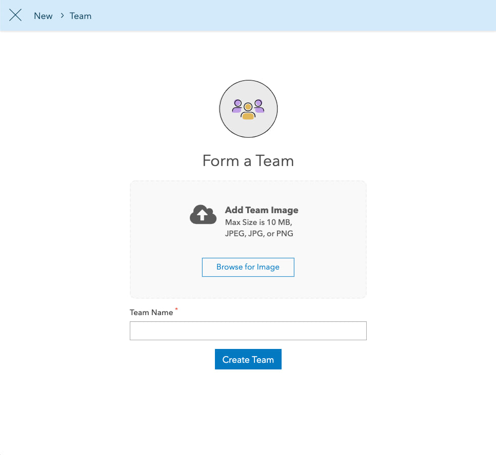 Create a supporting team in just two steps. Create a supporting team in just two steps.