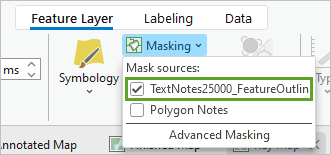 TextNotes layer checked in the masking menu