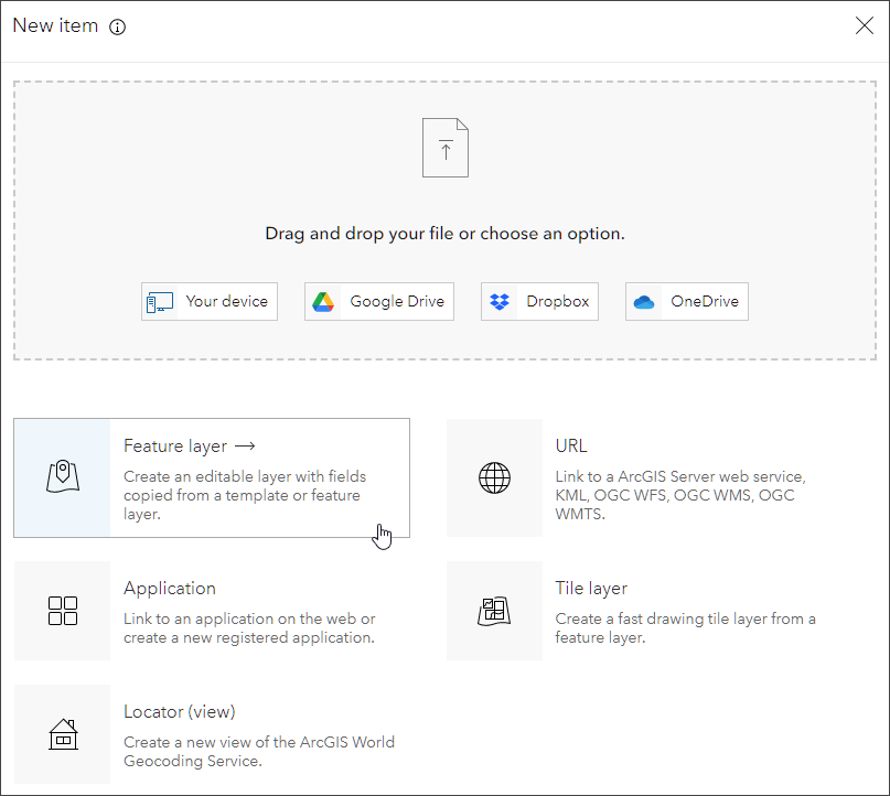 New feature layer