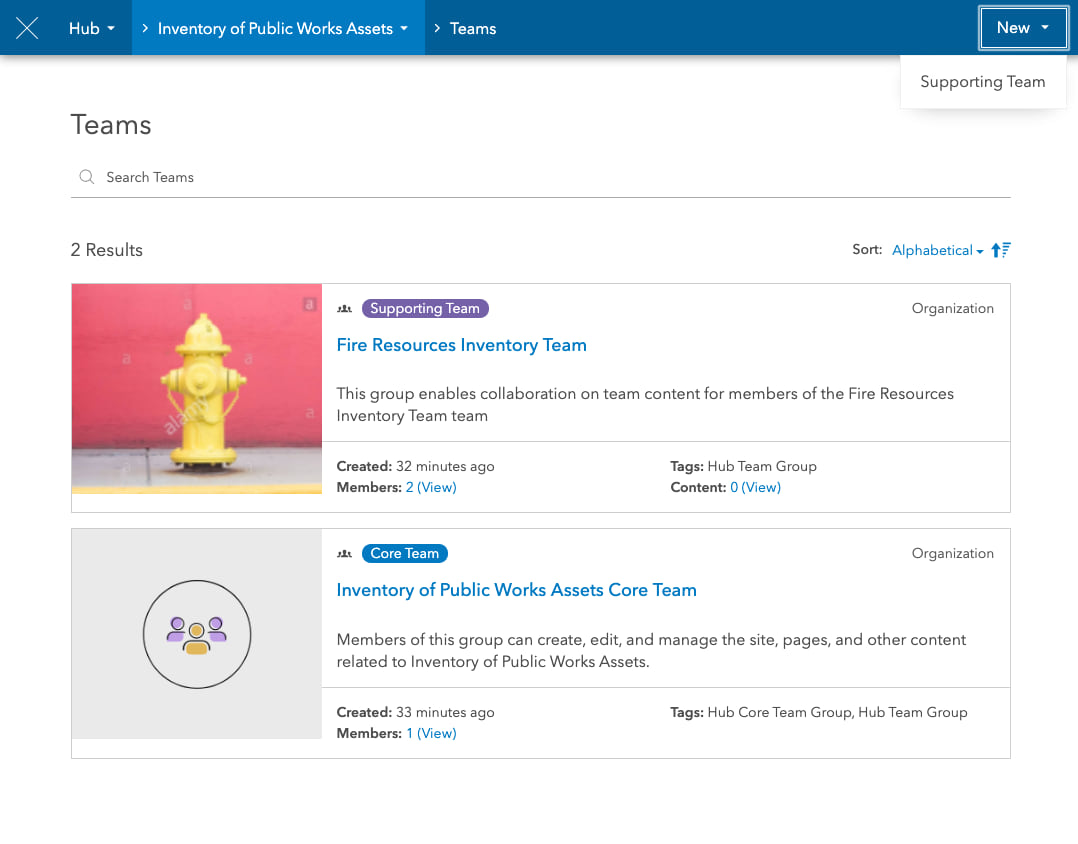 View all of an initiative's team in one list View all of an initiative's team in one list
