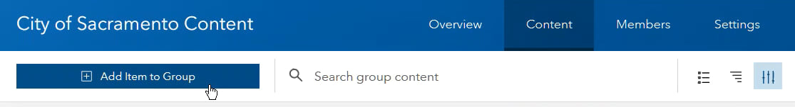 Button to add items directly to a group. Button to add items directly to a group.