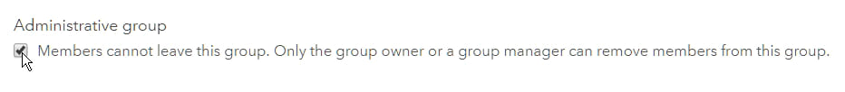 Option to set a group as an administrative group.