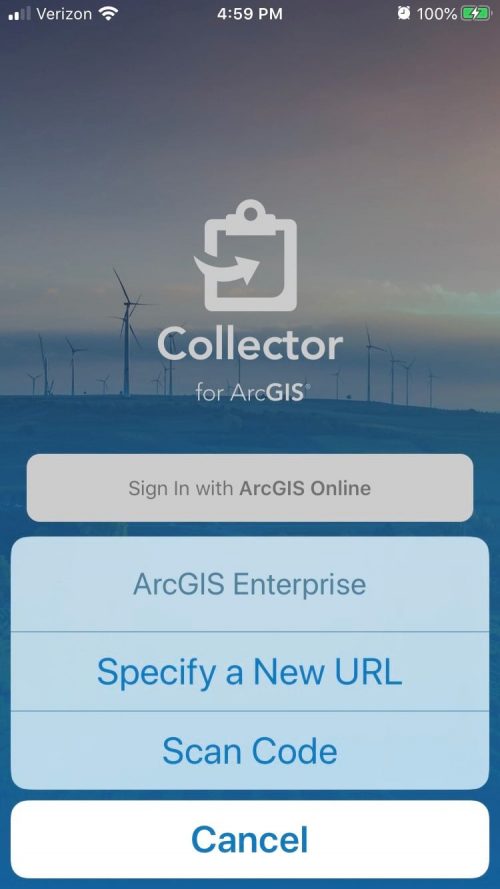 Collector for ArcGIS sign-in. Collector for ArcGIS sign-in.