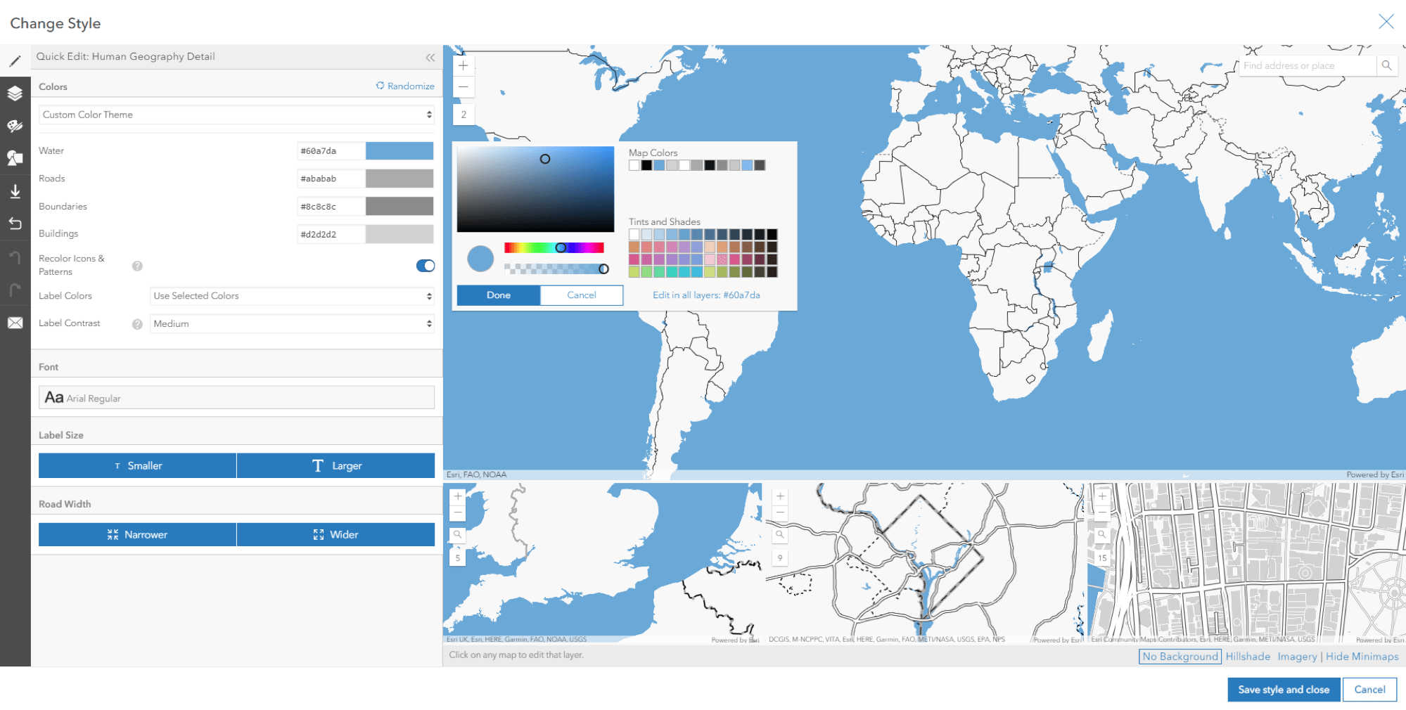 Vector Tile Style Editor