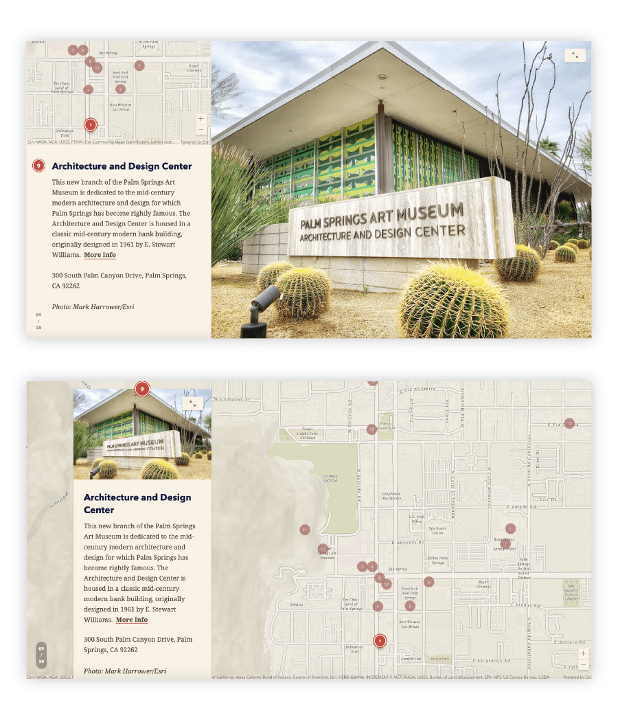 Guided tour layouts