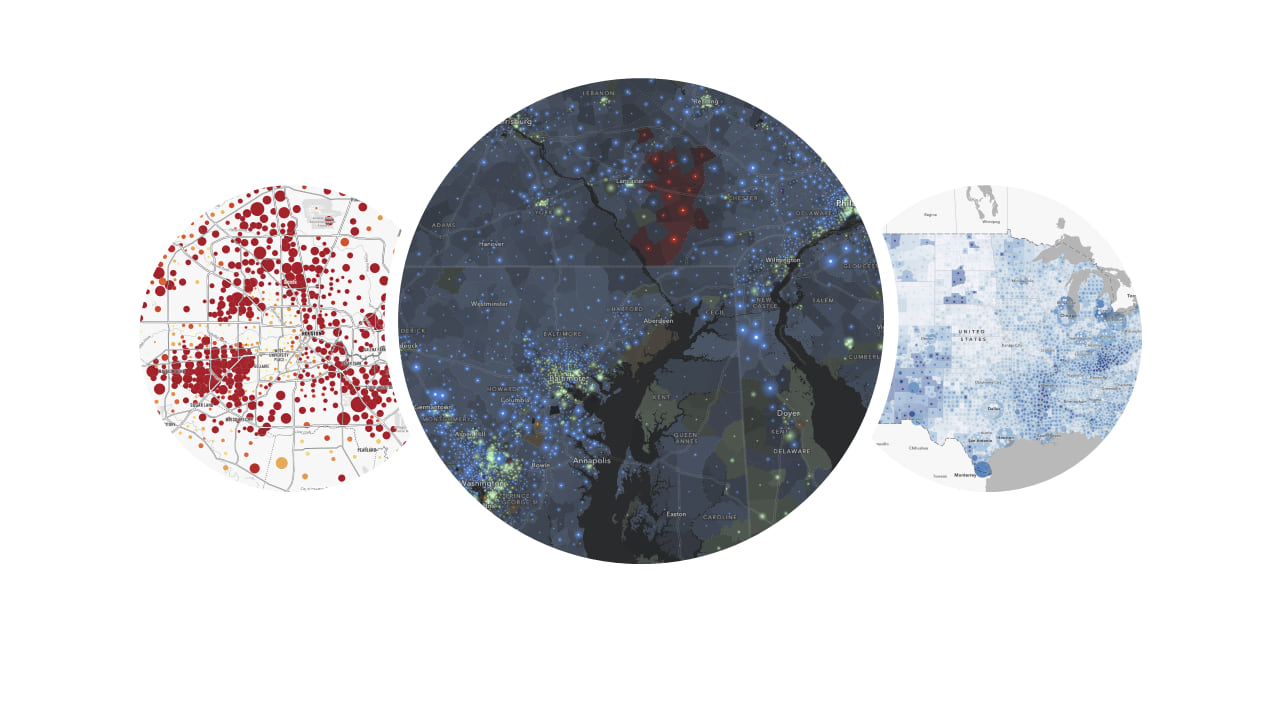 Circular collage of the three maps listed and linked right above. Circular collage of the three maps listed and linked right above.