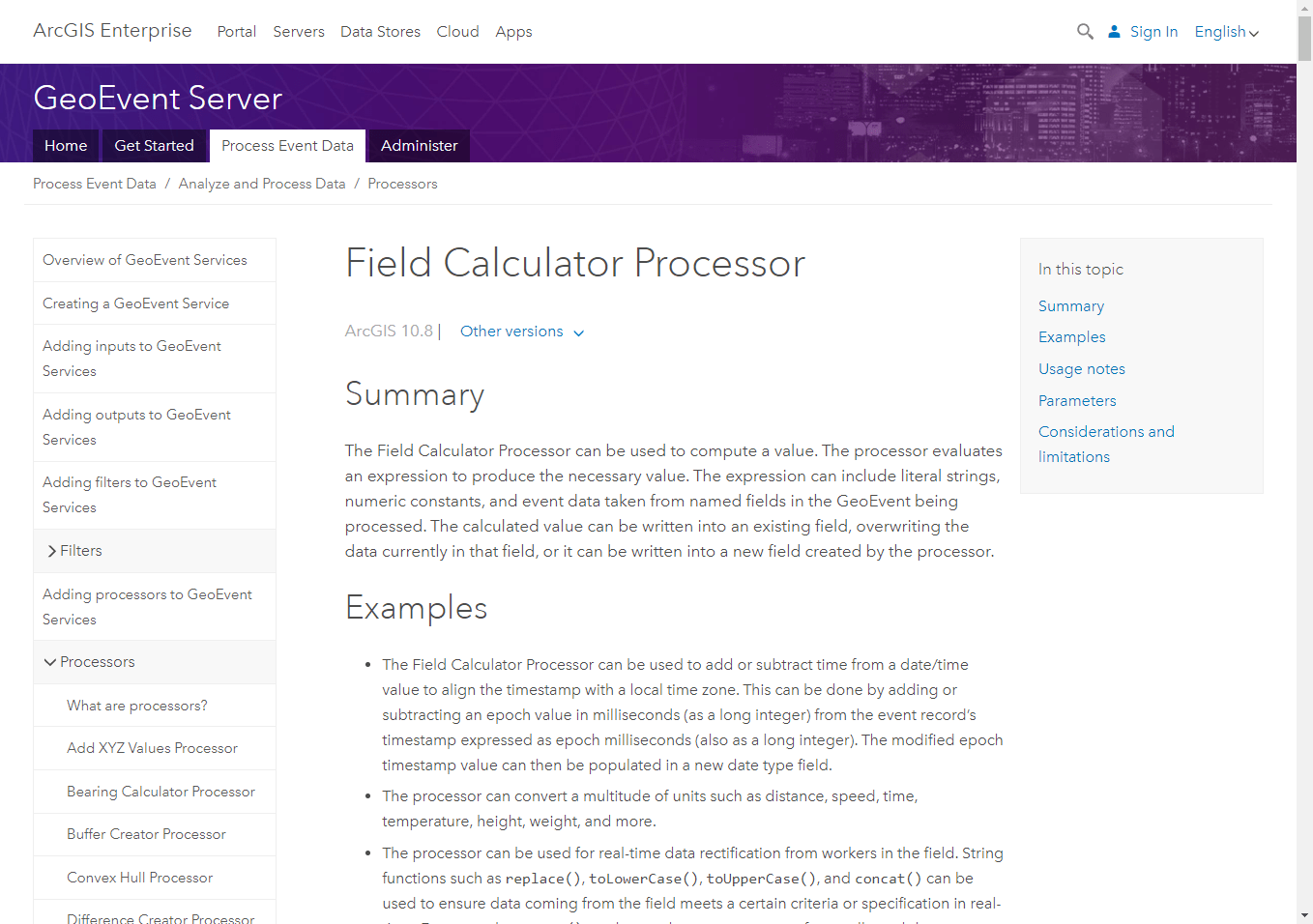 New Processor Documentation 10.8