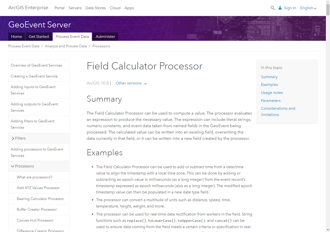 New Processor Documentation 10.8 New Processor Documentation 10.8