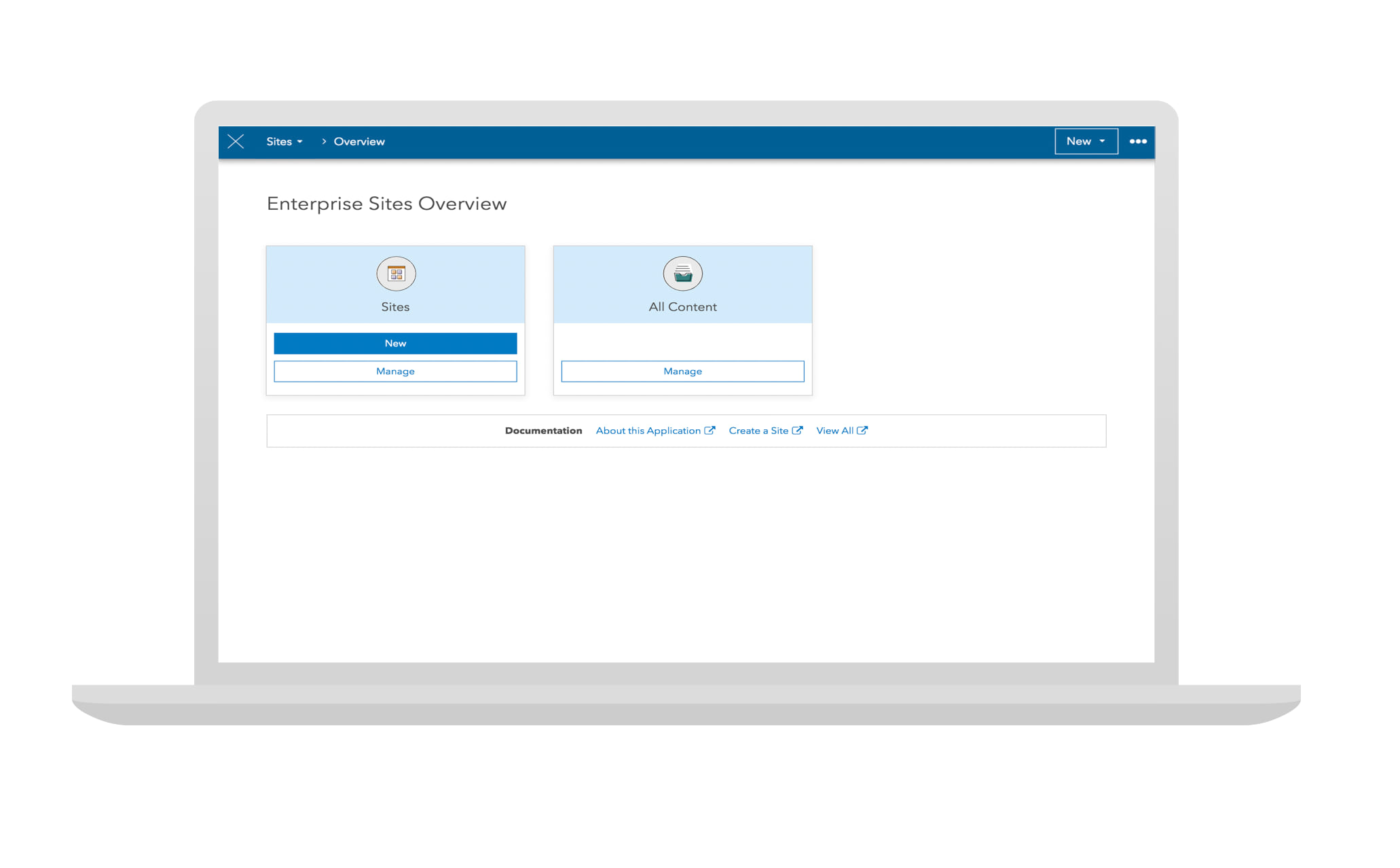 Sites Overview page Sites Overview page