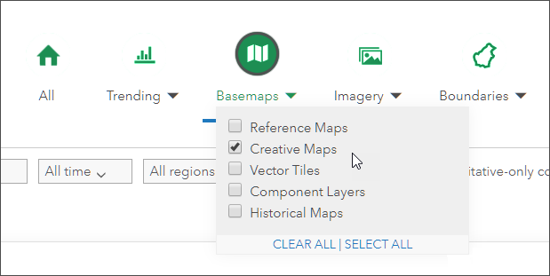 Living Atlas basemaps