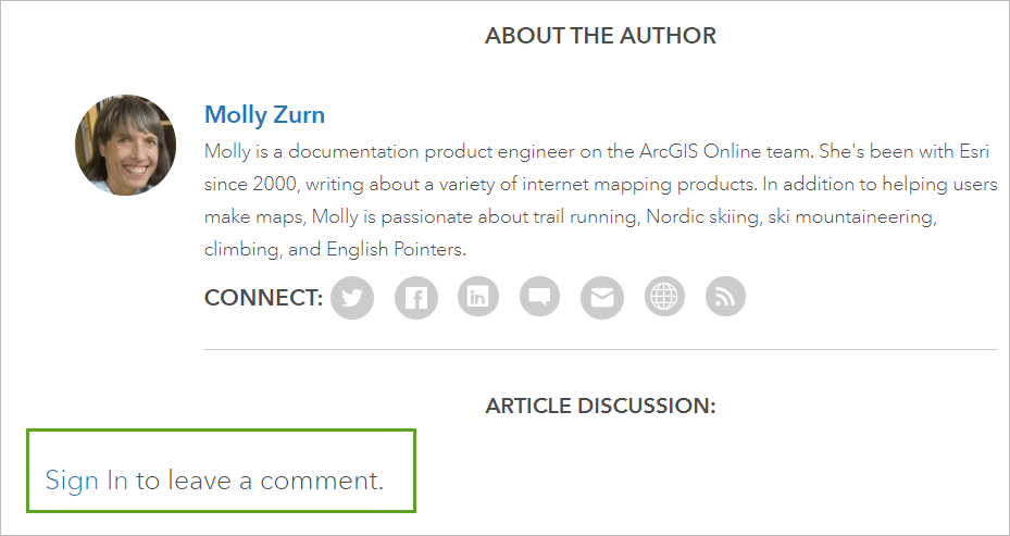 Sign in option on article page.