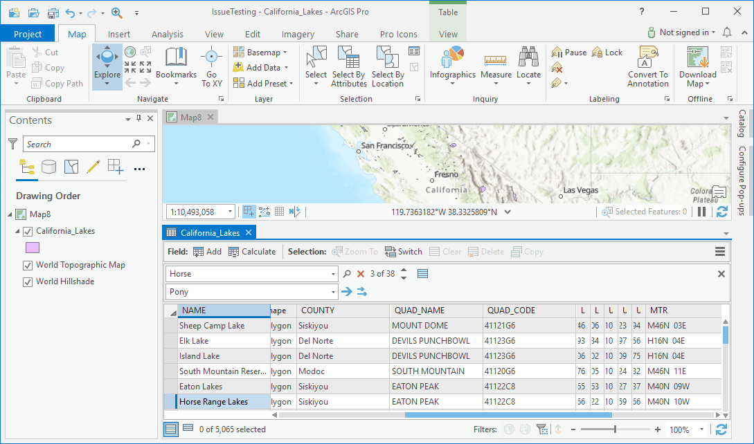 Find and Replace control in a table with a frozen field.