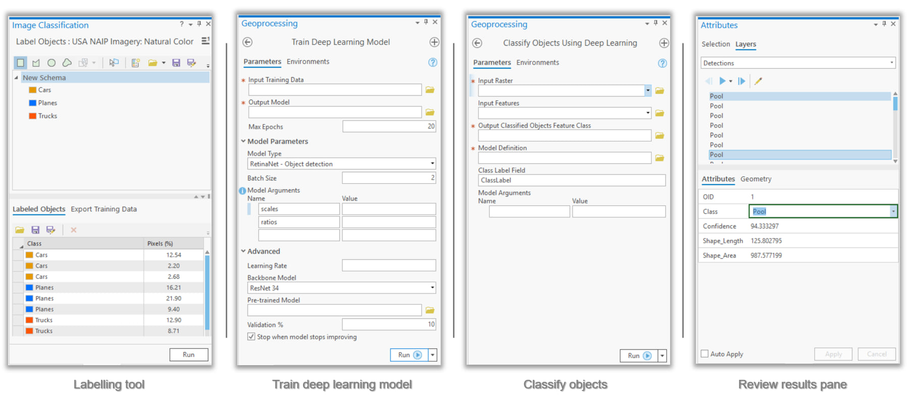 New deep learning tools in ArcGIS Pro 2.5